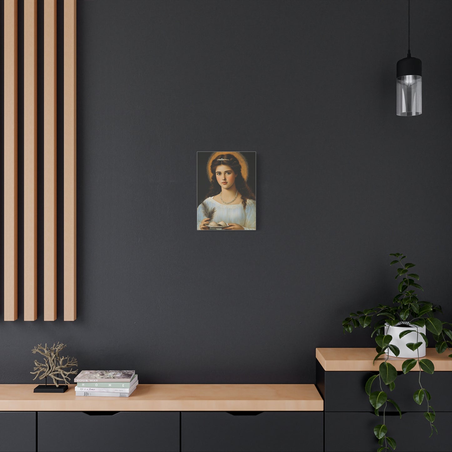 Agatha of Sicily stCanvas Wall Art, Christian Decor