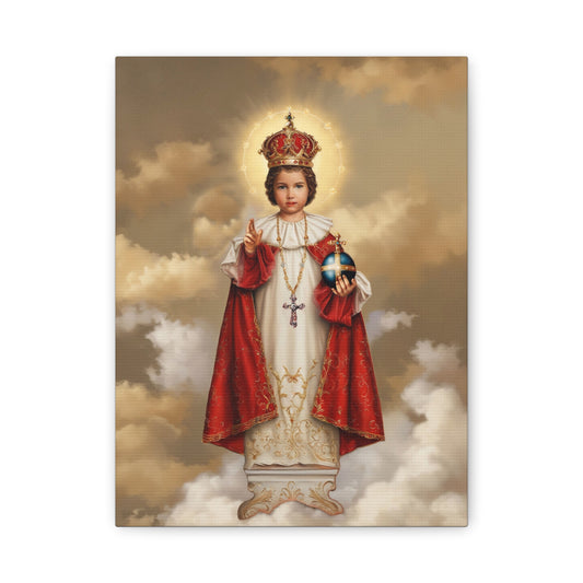 Infant Jesus of Prague Catholic Canvas Wall Art, Christian Decor
