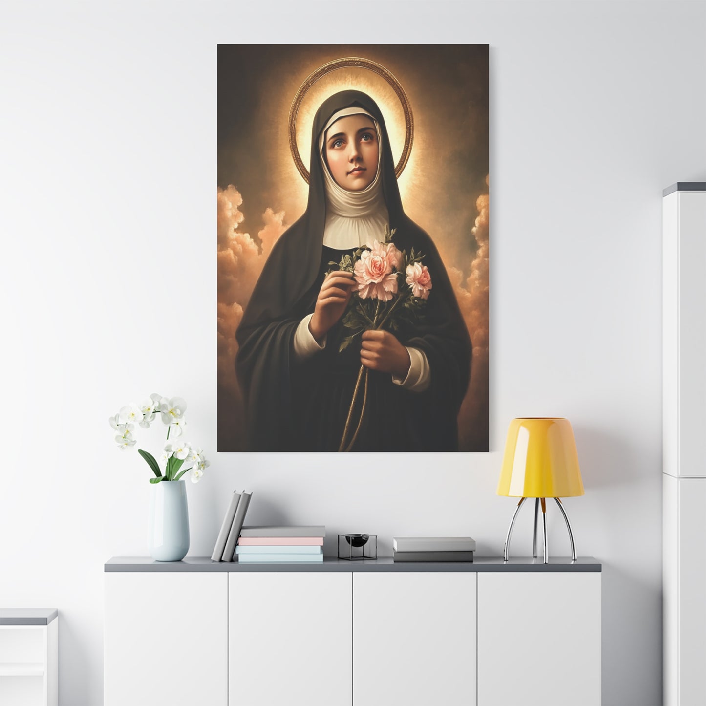 Ready To Hang - St. Rita of Cascia Catholic Canvas Wall Art, Christian Decor