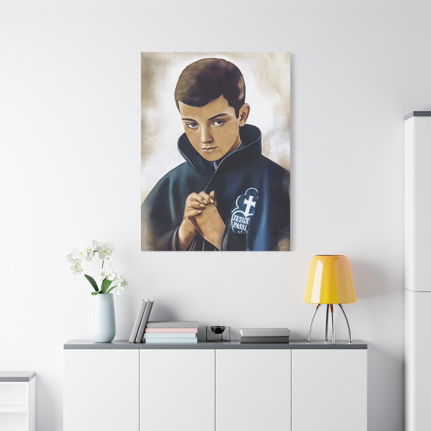 St. Gabriel Our Lady of Sorrows Catholic Canvas Wall Art, Christian Decor