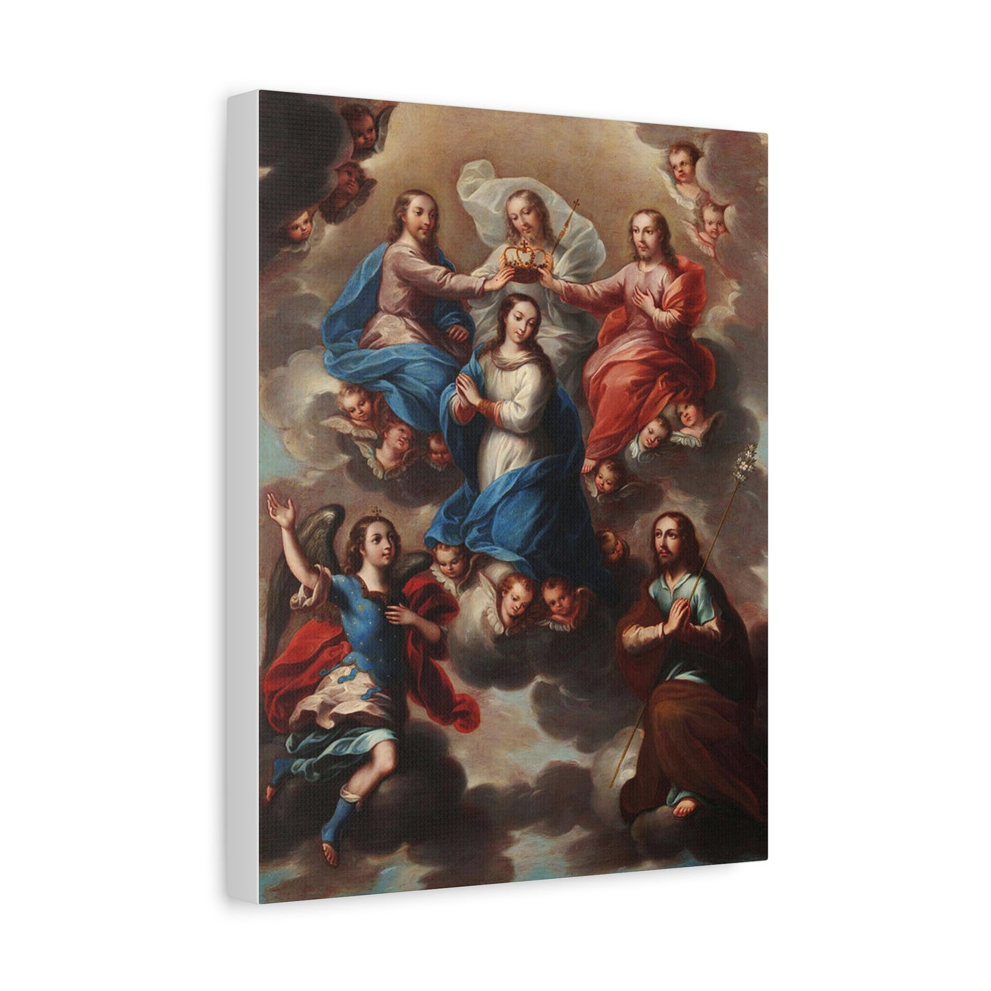 The Crowning of the Virgin Catholic HQ Print on Canvas Ready To Hang - Virgin Mary Canvas