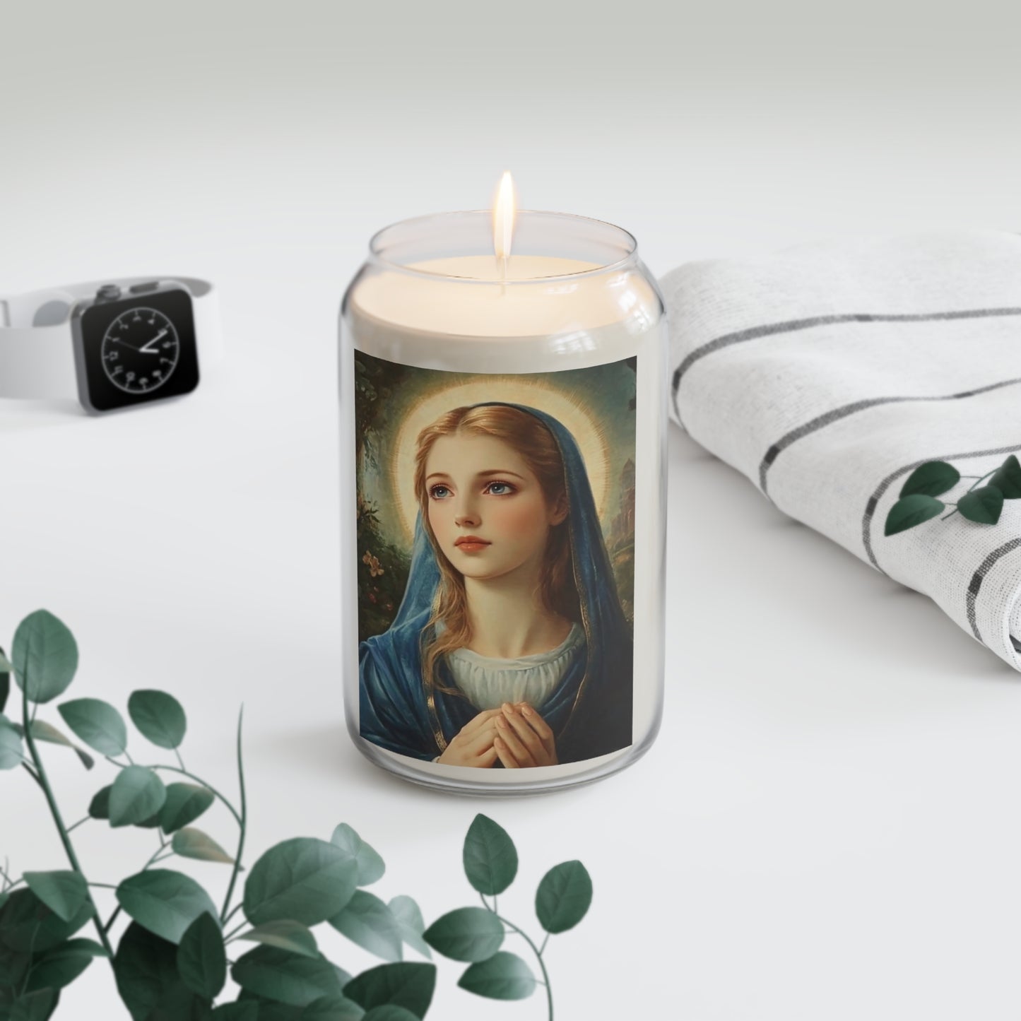 St. Angela Merici Catholic Serenity Scented Candle, 13.75oz | Relaxation Gift, Home Decor, Calm Atmosphere, Religious Decor