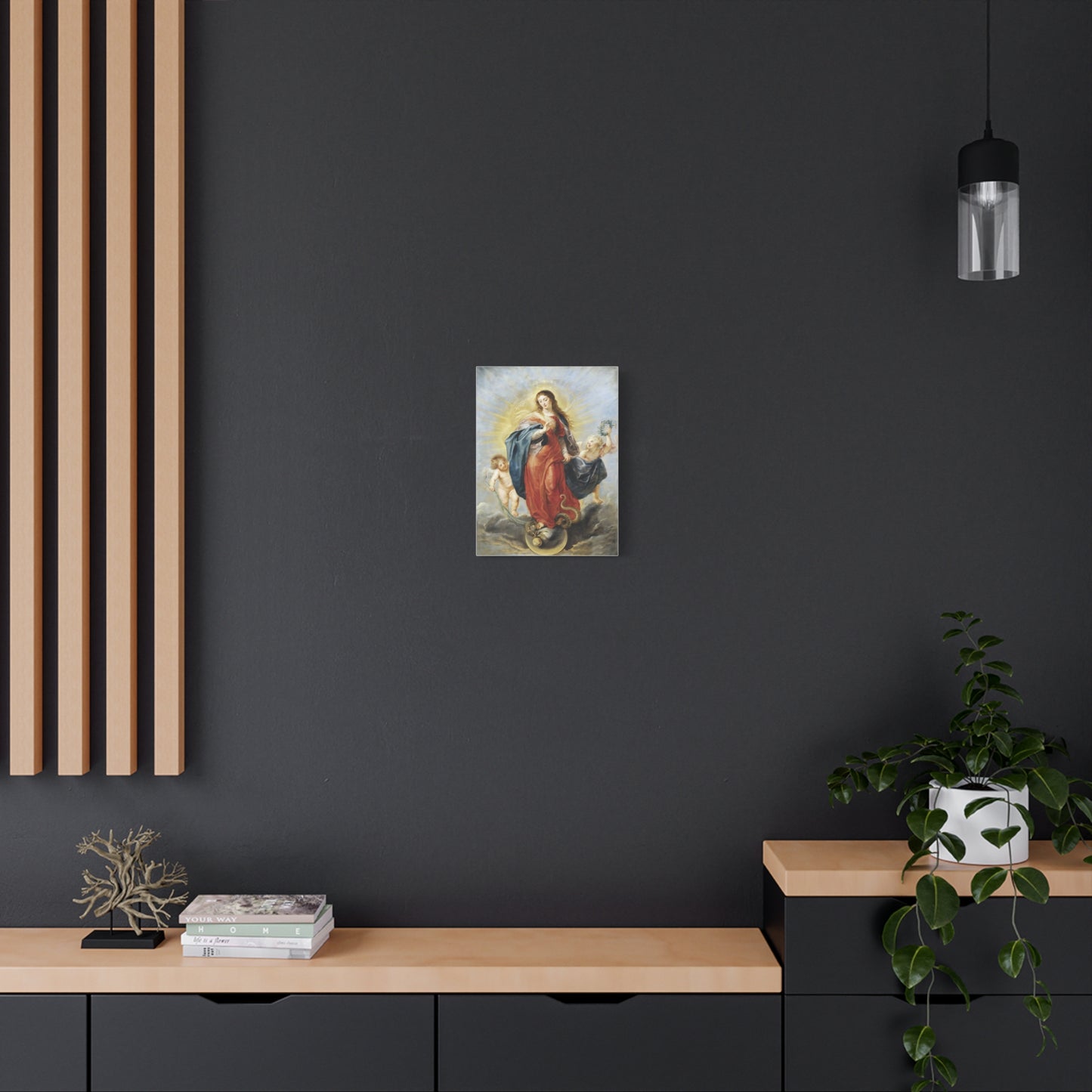 Ready To Hang - Mother Mary Immaculate Conception Catholic Canvas Wall Art, Christian Decor Our Lady