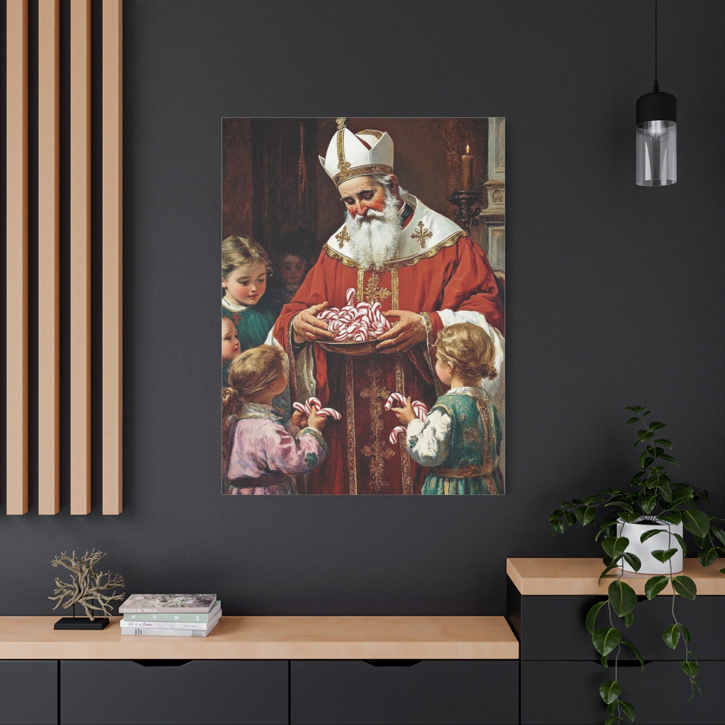 St. Nicholas of Bari - St. Nicholas of Myra Canvas Wall Art, Christian Decor