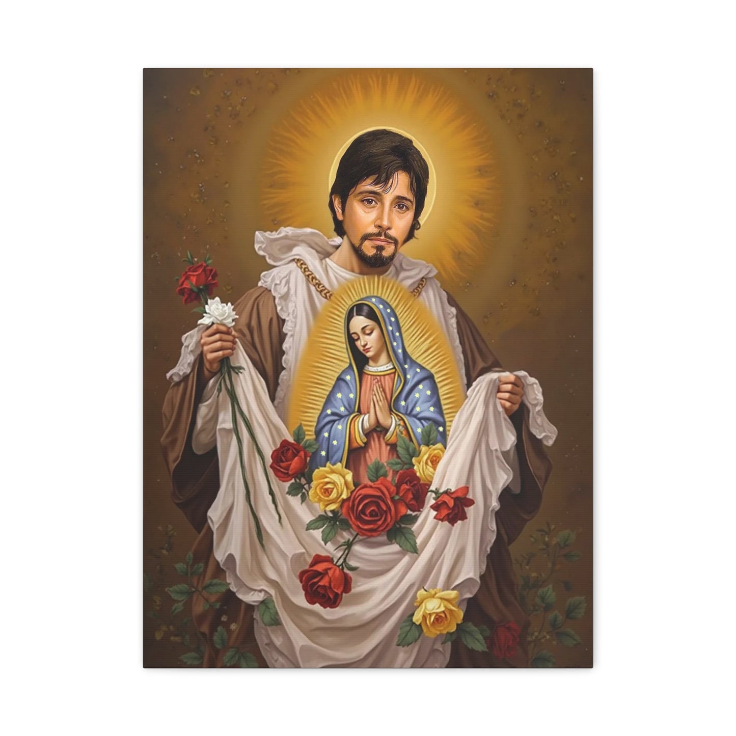 St. Juan Diego Catholic Canvas Wall Art, Christian Decor
