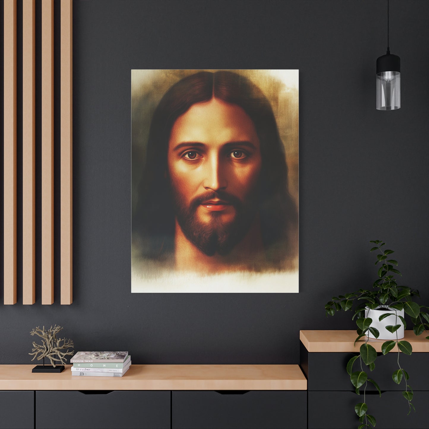 Jesus Holy Face Catholic Canvas Wall Art, Christian Decor