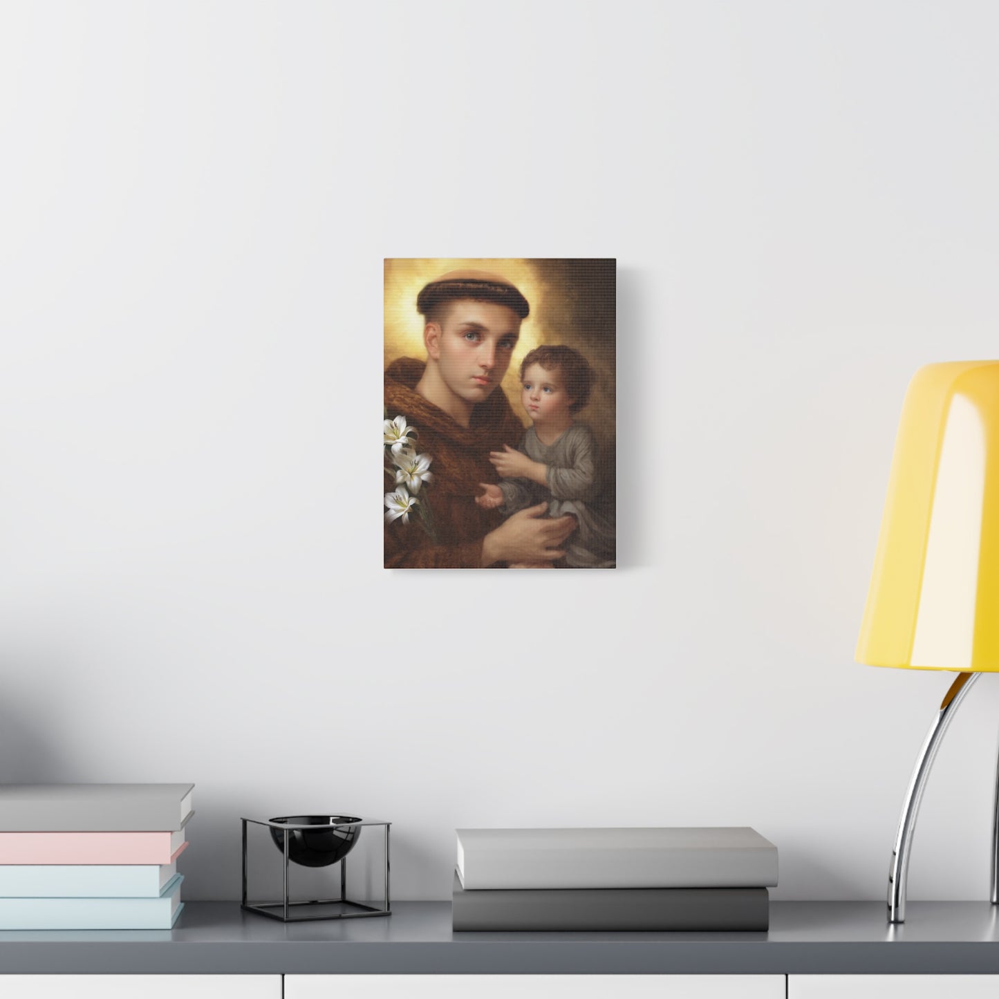 St Anthony with Jesus Canvas Print, Catholic Decor Wall, Gift Religious Christian