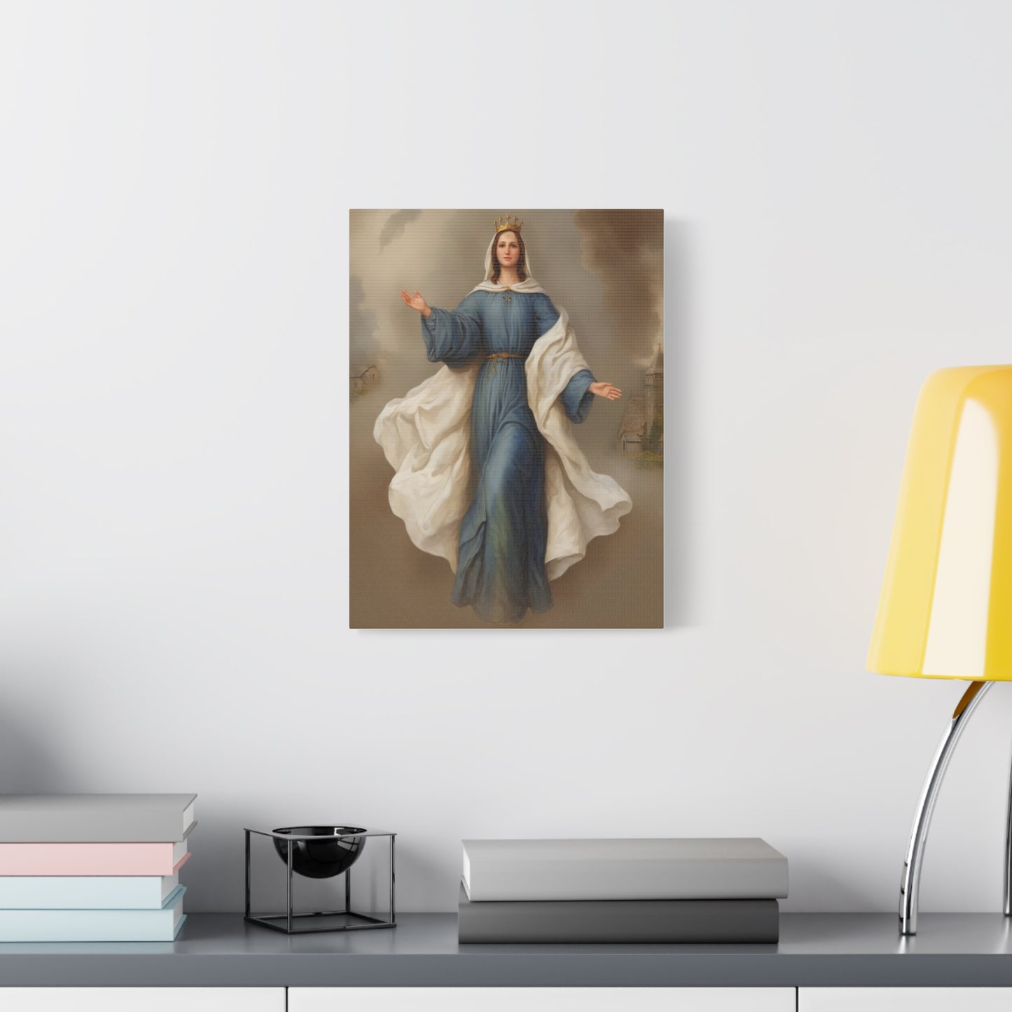 Mother Mary Our Lady of Knock Catholic Canvas Wall Art, Christian Decor