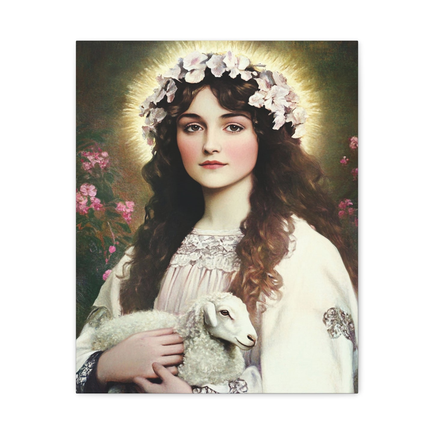 Agnes of rome stCanvas Wall Art, Christian Decor