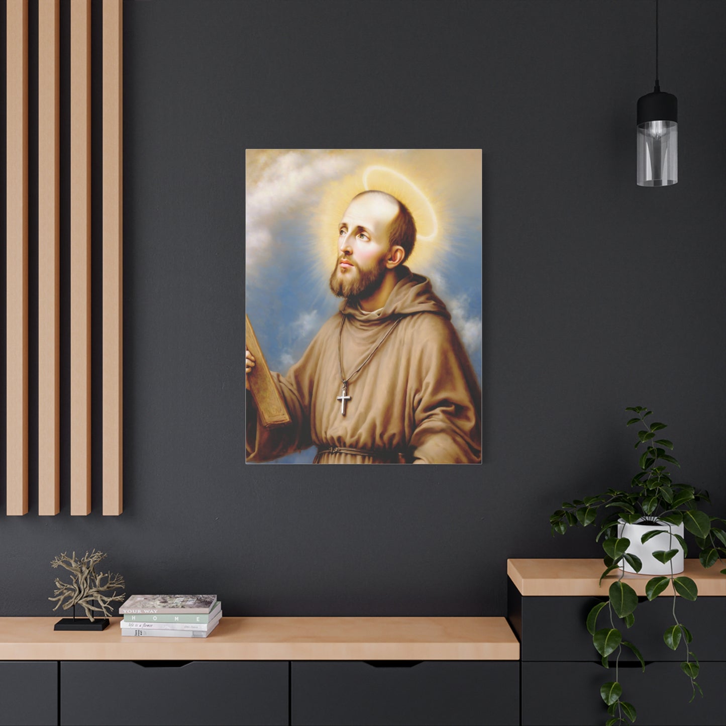 St. Francis de Sales Catholic Canvas Wall Art, Christian Decor