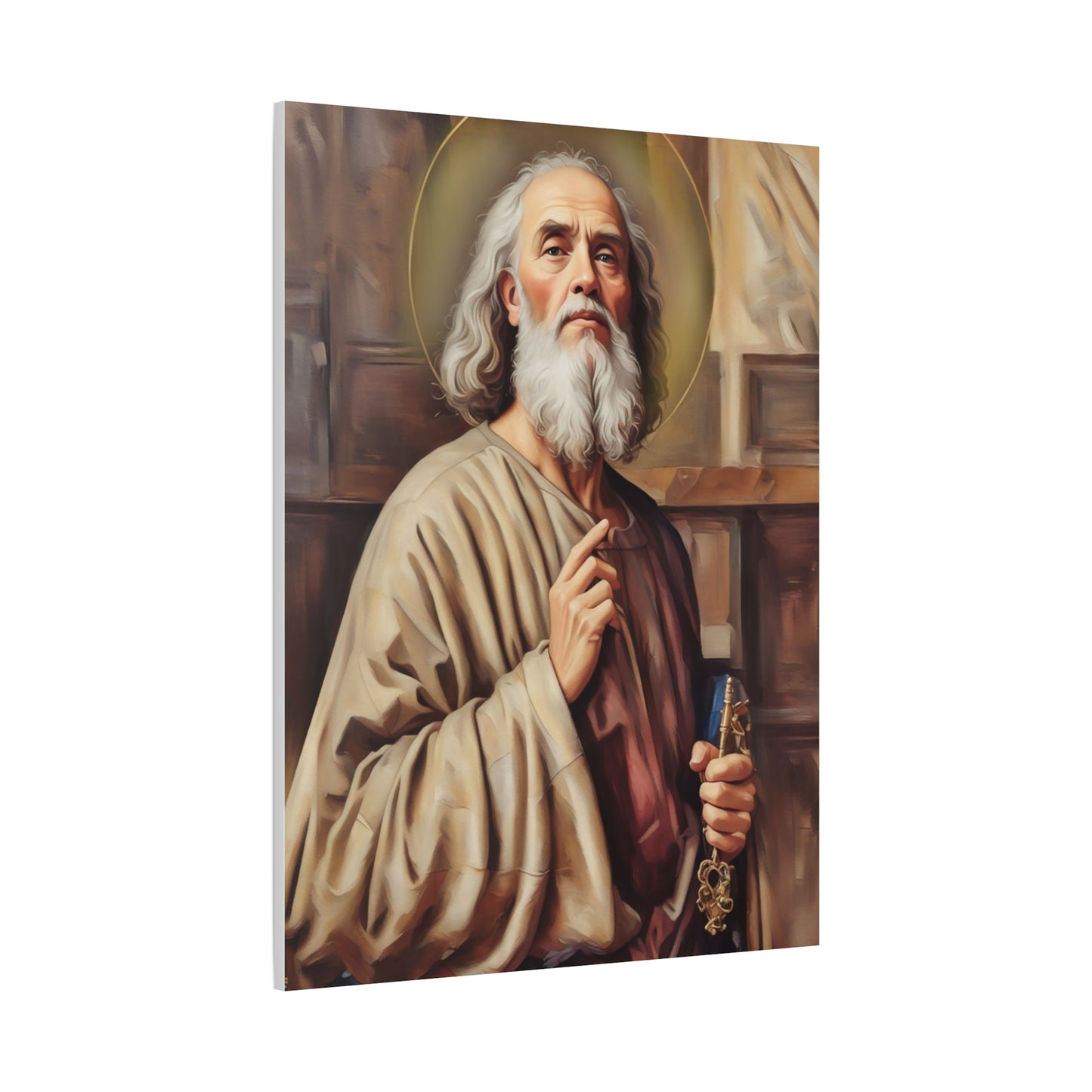 Ready to Hang - St. Peter the Apostle Catholic Canvas Wall Art, Christian Decor