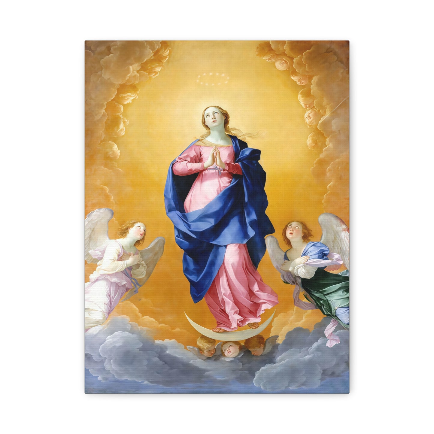 Ready To Hang - Mother Mary Immaculate Conception Our Lady Catholic Canvas Wall Art, Christian Decor