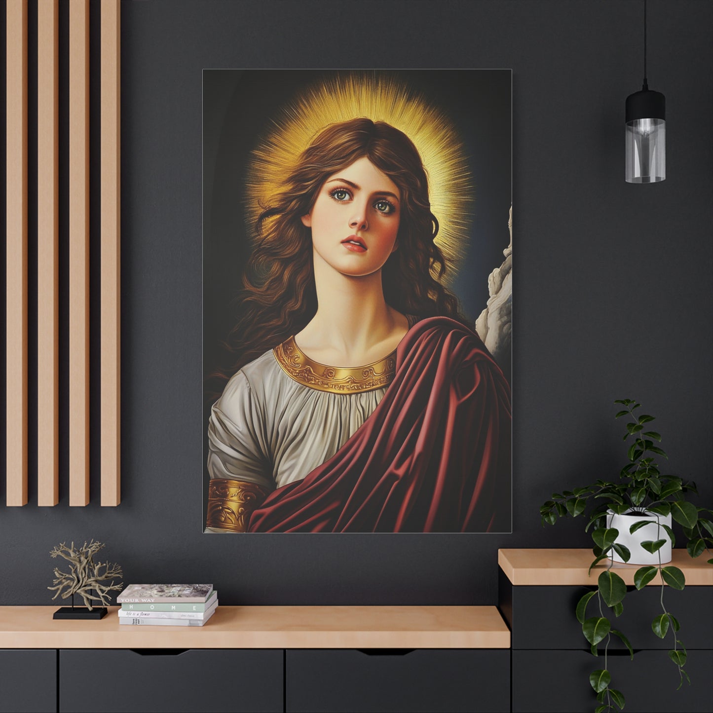 St. Barbara Catholic Saint Canvas Print, Catholic Decor Wall, Gift Religious Christian