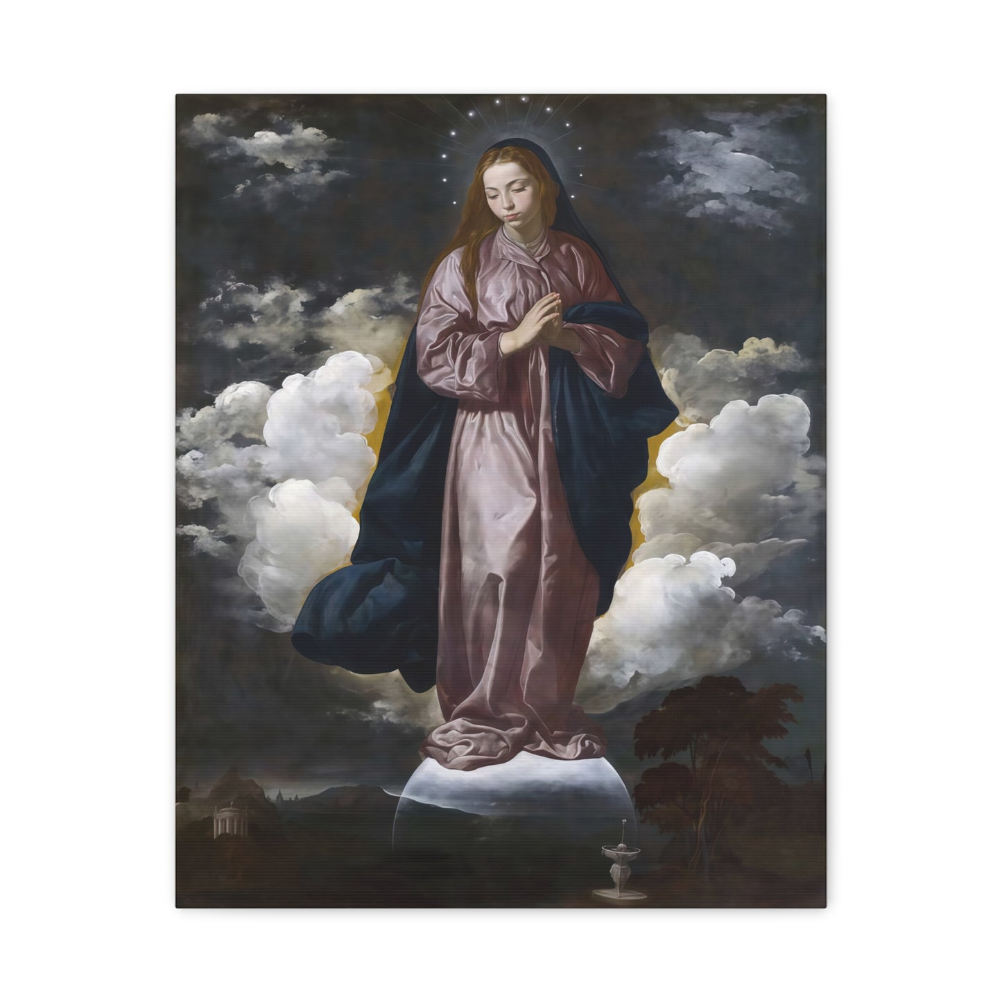 Ready To Hang - Mary Immaculate Conception Catholic Canvas Wall Art, Christian Decor