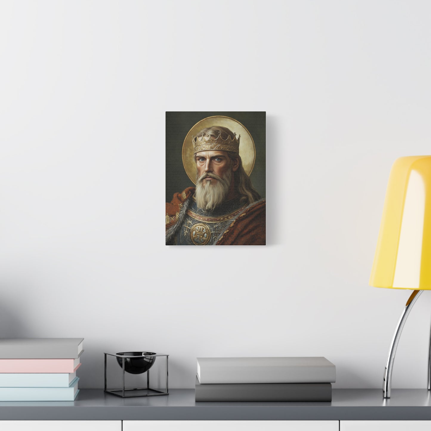 Ready to Hang - St. Olaf of Norway Catholic Canvas Wall Art, Christian Decor