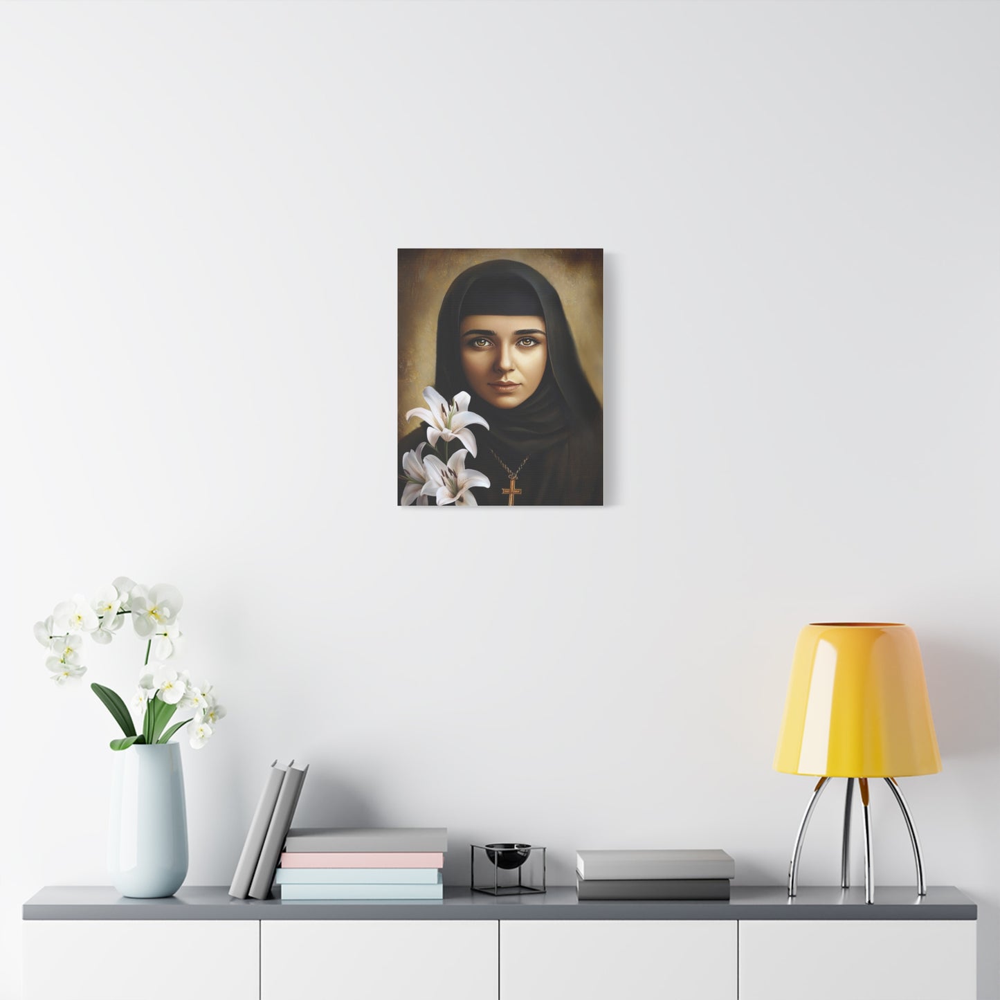 Ready To Hang - St. Rafqa Rebecca Catholic Canvas Wall Art, Christian Decor