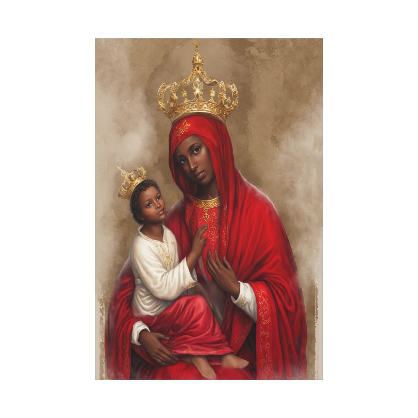 Our Lady of Chelm Mary Catholic Canvas Wall Art, Christian Decor
