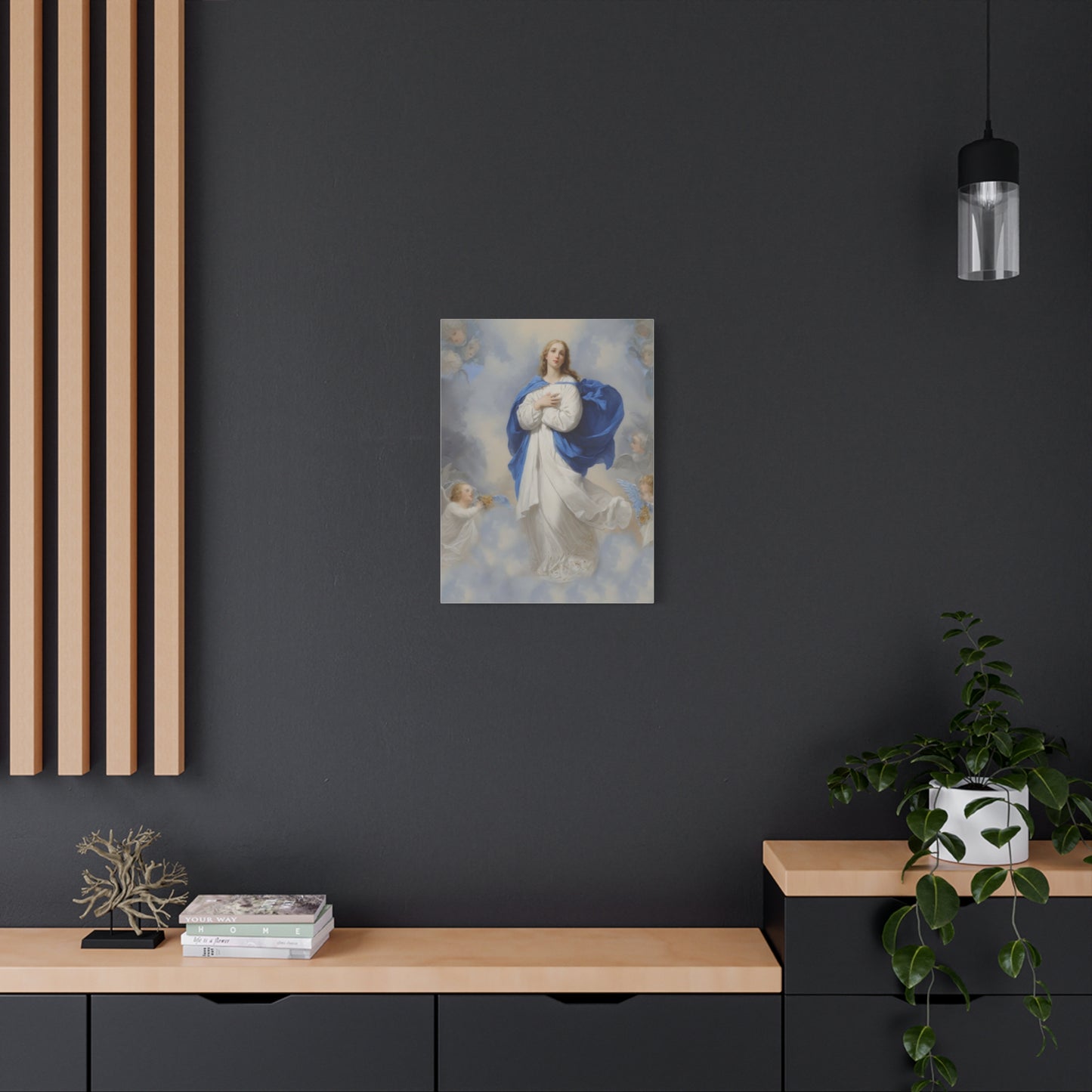 Ready to Hang - Mary Our Lady Assumption Catholic Canvas Wall Art, Christian Decor
