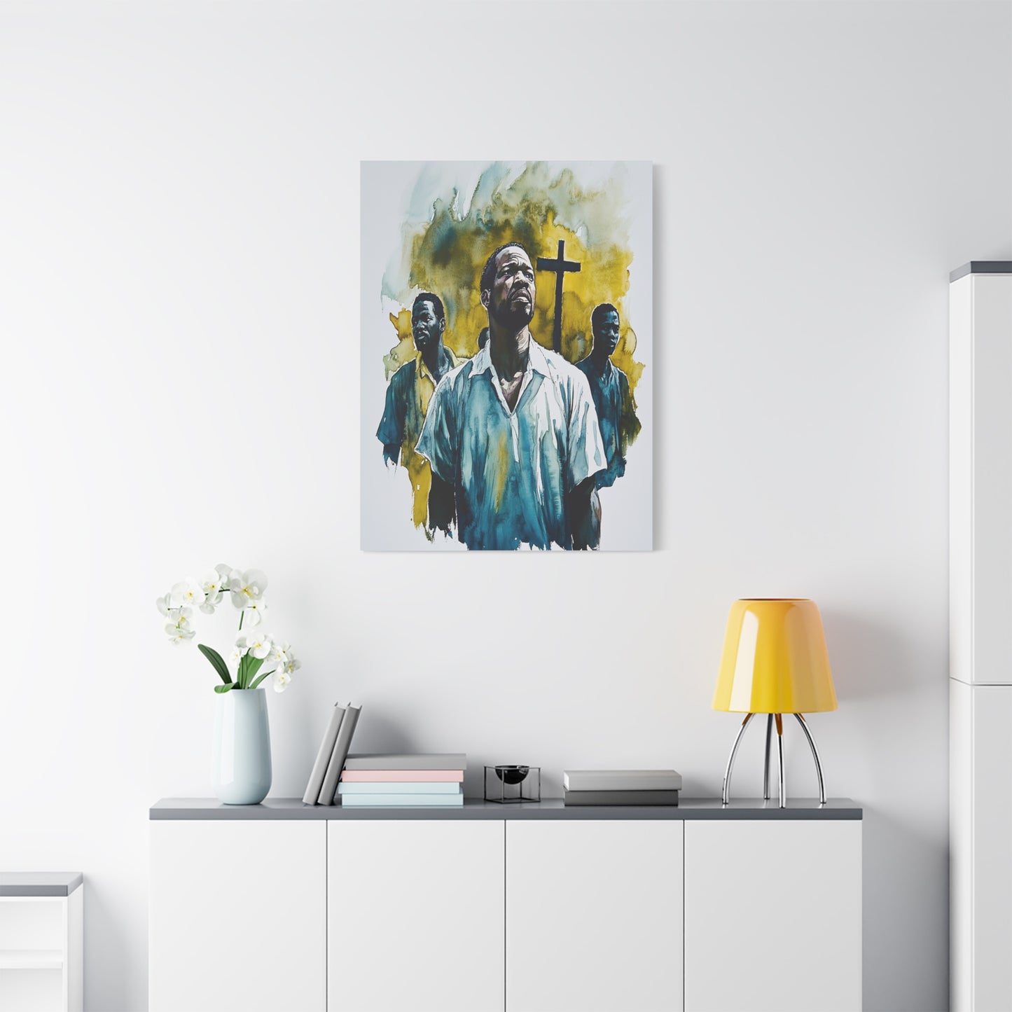St. Charles Lwanga and Companions Catholic Canvas Wall Art, Christian Decor