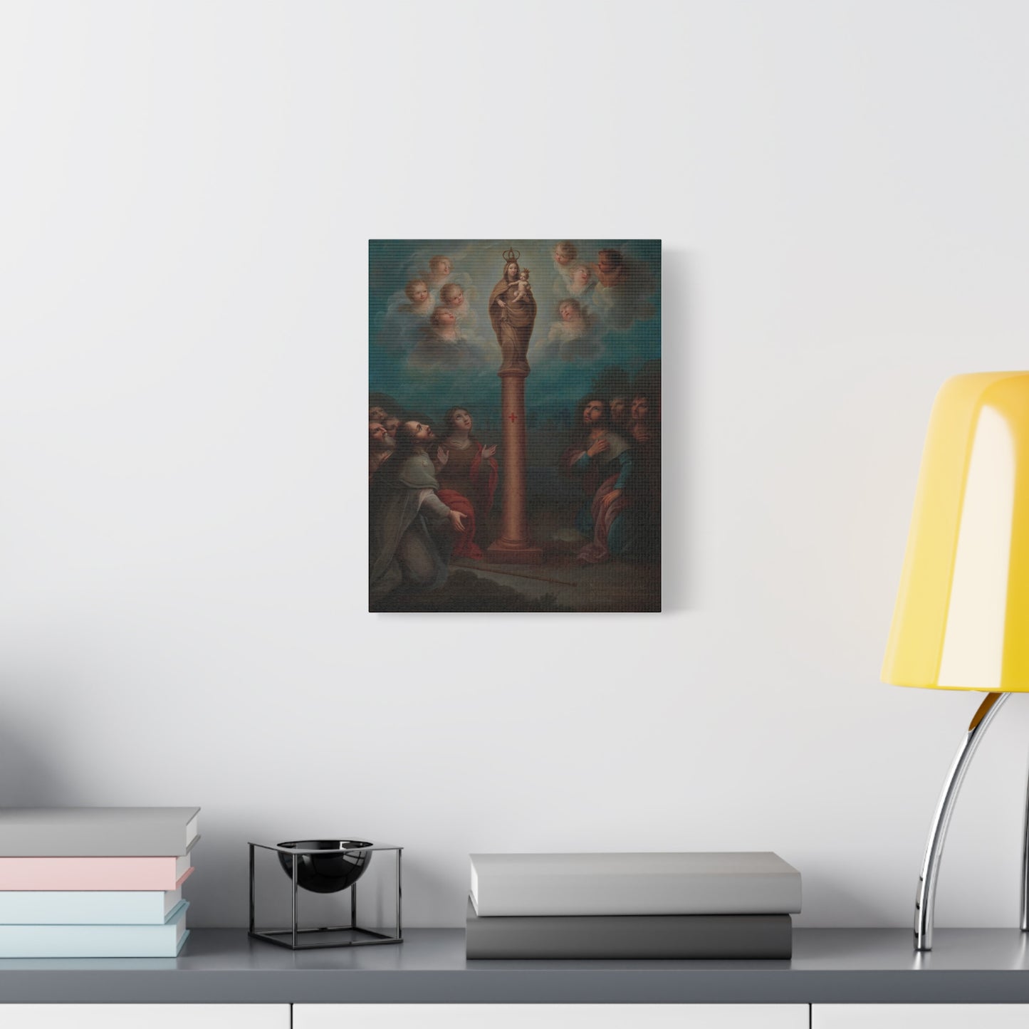 The Apparition of the Virgin of El Pilar to St. James Catholic HQ Print on Canvas Ready To Hang - Virgin Mary Canvas