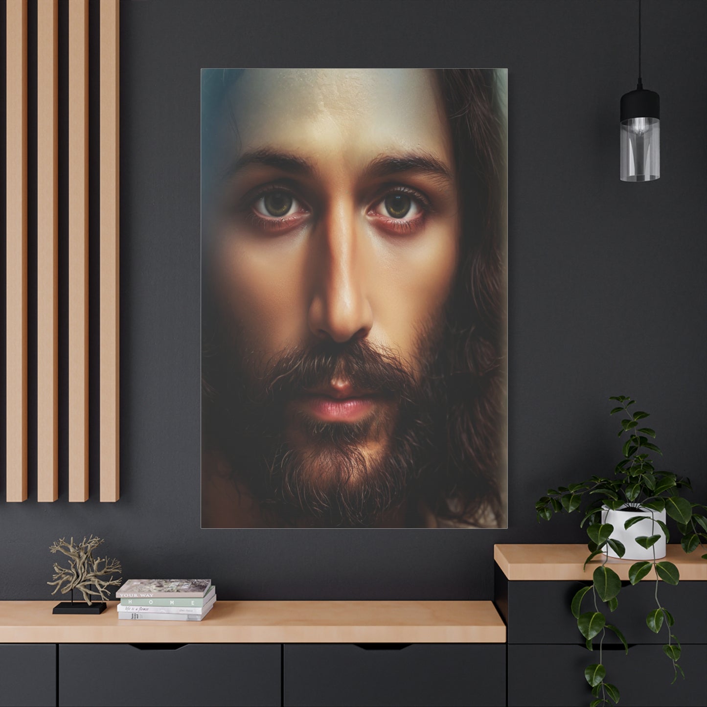 Jesus Christ Holy Face Catholic Canvas Wall Art, Christian Decor