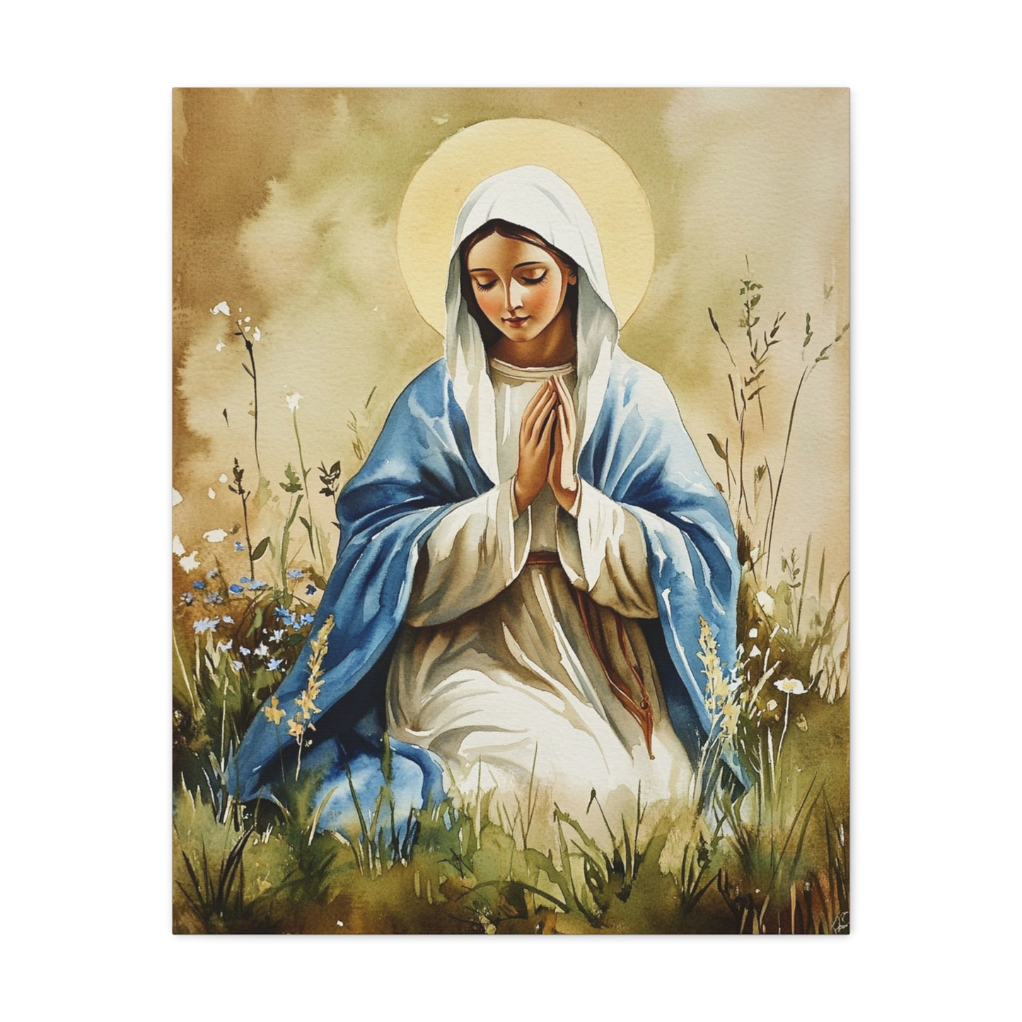 Ready to Hang - Our Lady The Most Holy Mary Catholic Canvas Wall Art, Christian Decor