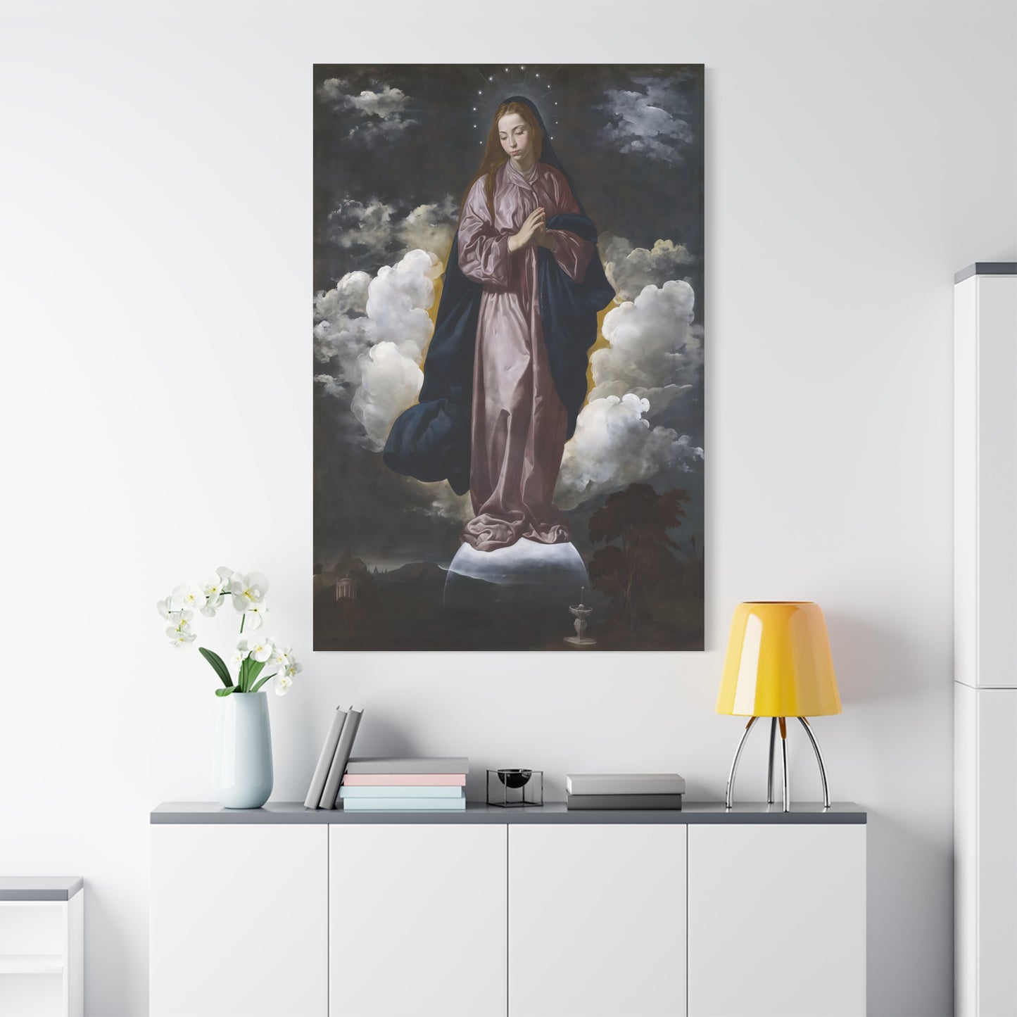 Ready To Hang - Mary Immaculate Conception Catholic Canvas Wall Art, Christian Decor