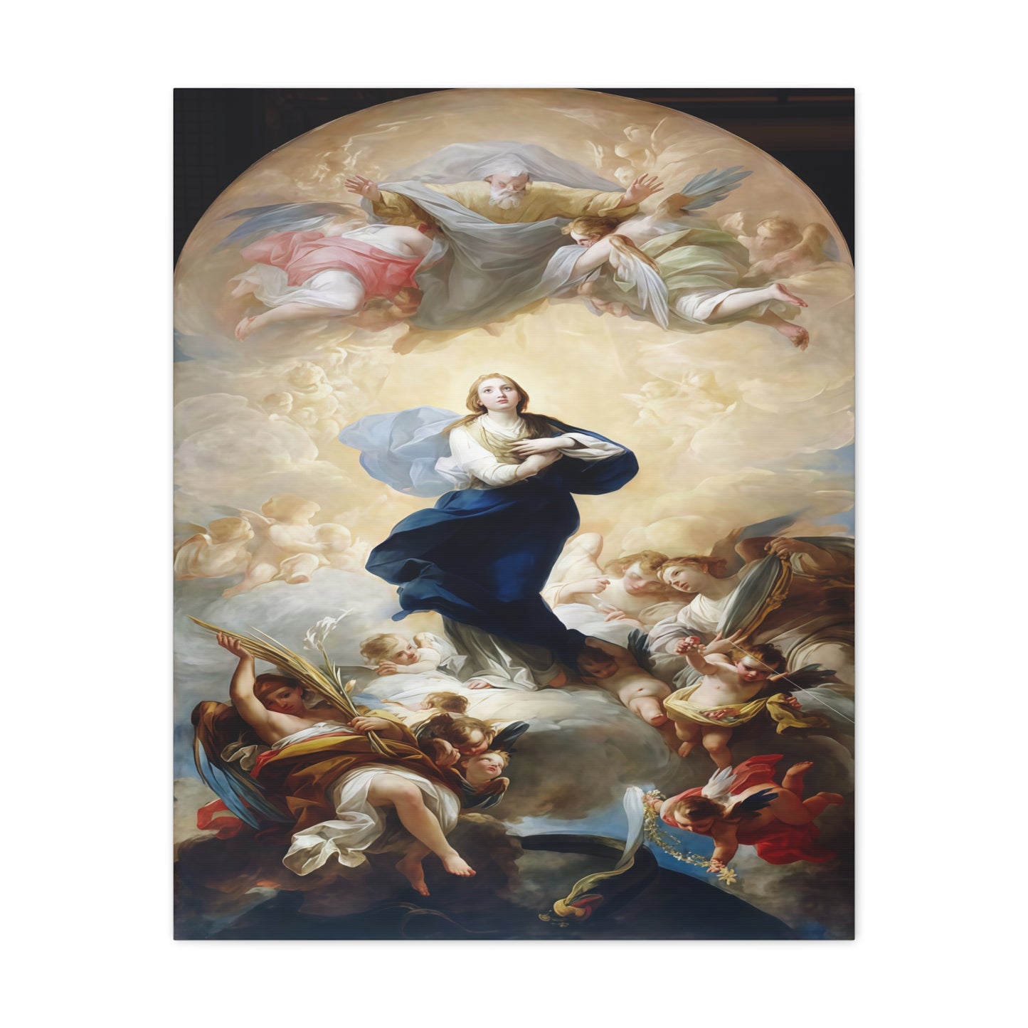 Ready To Hang - Mother Mary Immaculate Conception Catholic Canvas Wall Art
