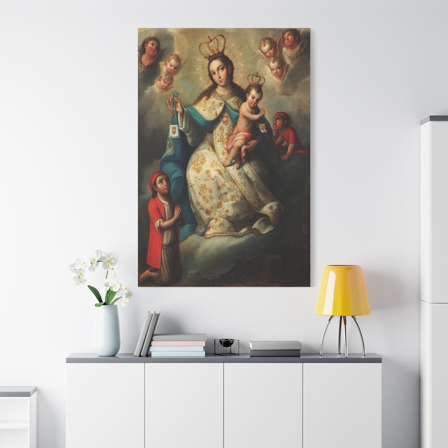 Virgin of Mercyu Catholic HQ Print on Canvas Ready To Hang - Virgin Mary Canvas