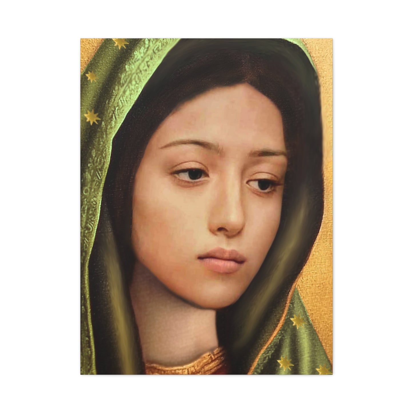 Our Lady of Guadalupe Mary Catholic Canvas Wall Art, Christian Decor