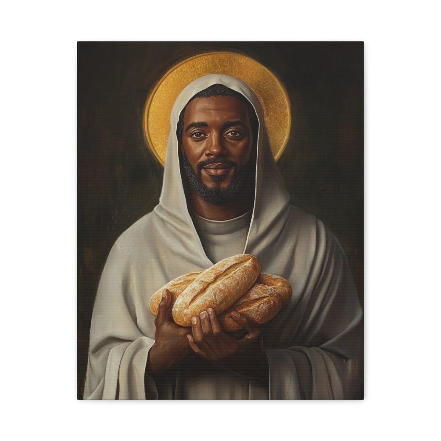Benedict the Moor Canvas Print, Catholic Decor Wall, Gift Religious Christian