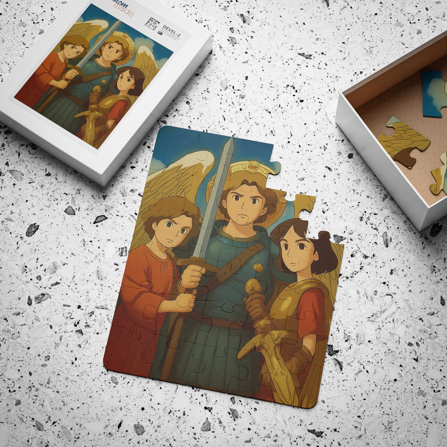 Archangels Michael, Gabriel and Rafael - 30-Piece Kid Puzzle, Inspirational Bible, Catholic teacher gift, Religious Jigsaw, Catholic kid toy