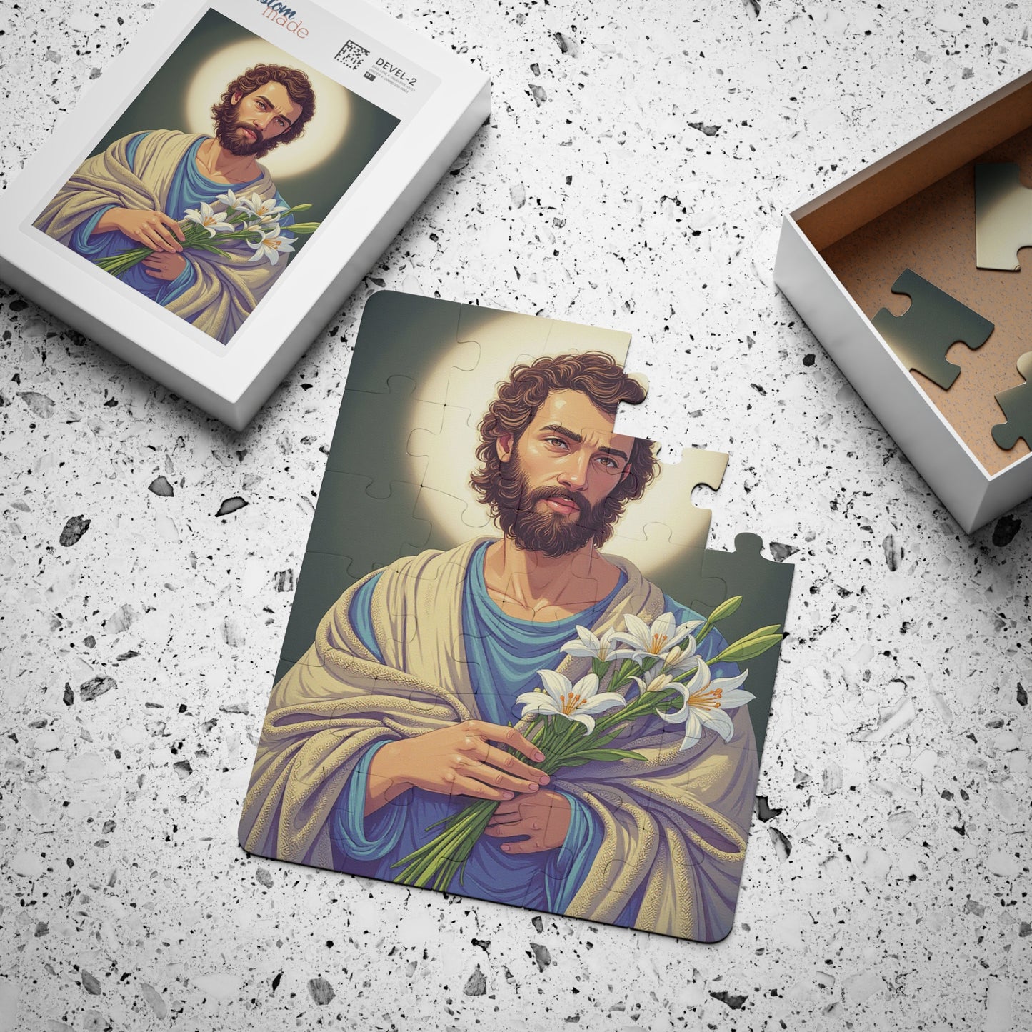 St Joseph - 30-Piece Kid Puzzle, Inspirational Bible, Catholic teacher gift, Religious Jigsaw, Catholic kid toy