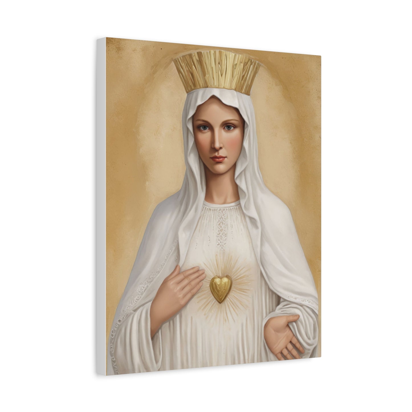 Our Lady Mother Mary Beauraing Canvas Print, Catholic Decor Wall, Gift Religious Christian