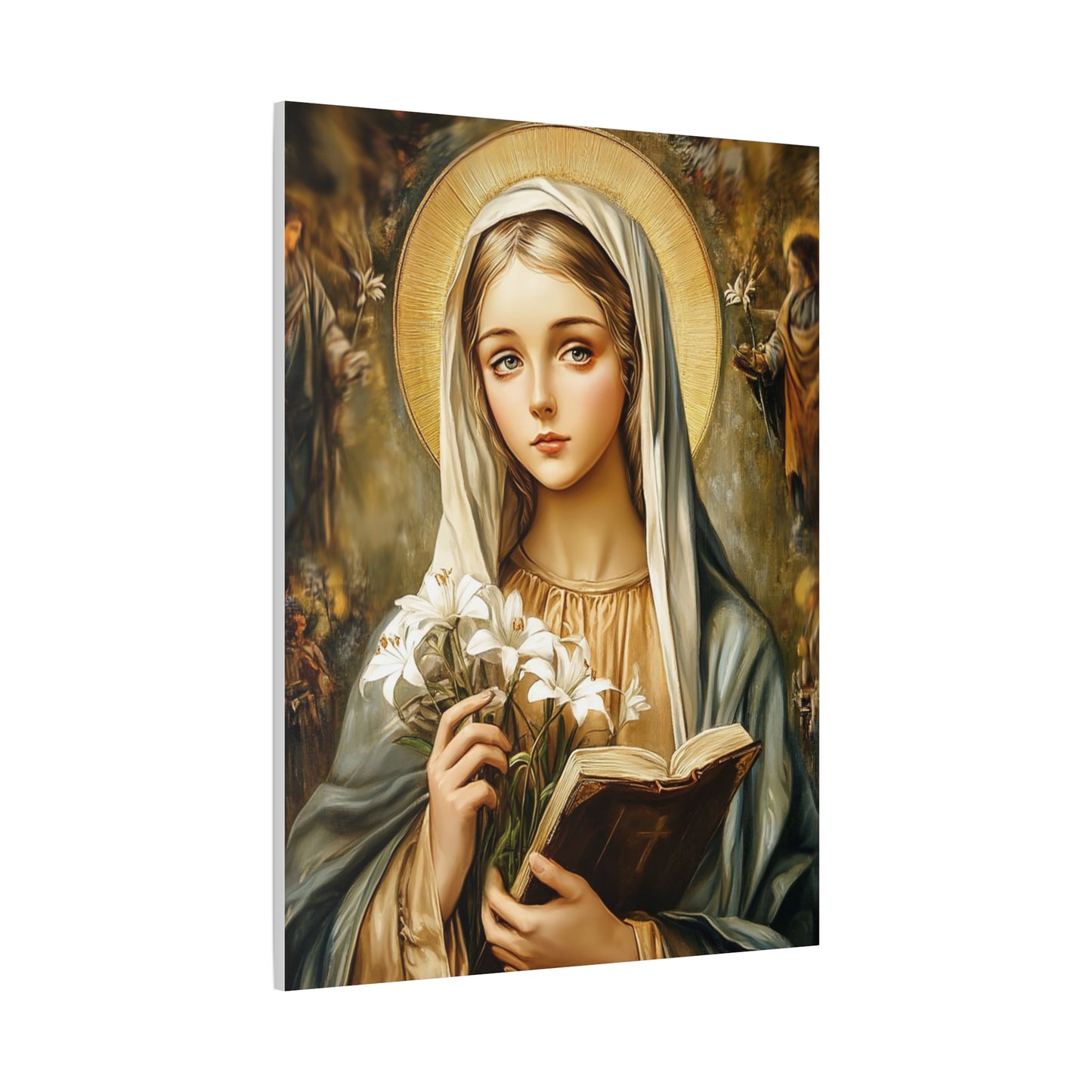 St. Dymphna Catholic Canvas Wall Art, Christian Decor