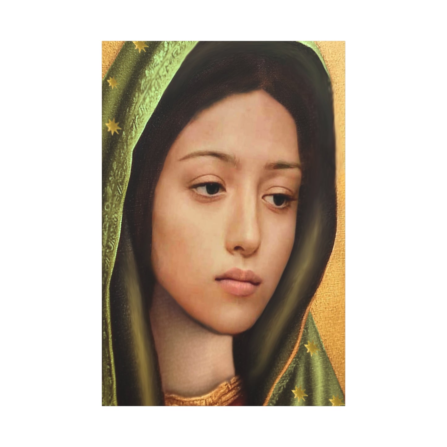 Our Lady of Guadalupe Mary Catholic Canvas Wall Art, Christian Decor