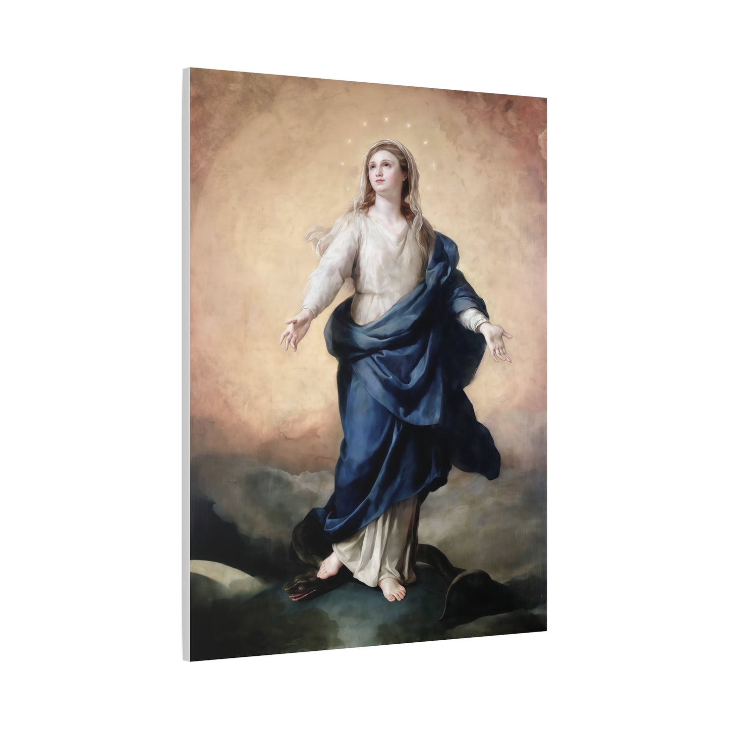 Ready to Hang - Immaculate Conception Virgin Mary Catholic Canvas Wall Art, Christian Decor