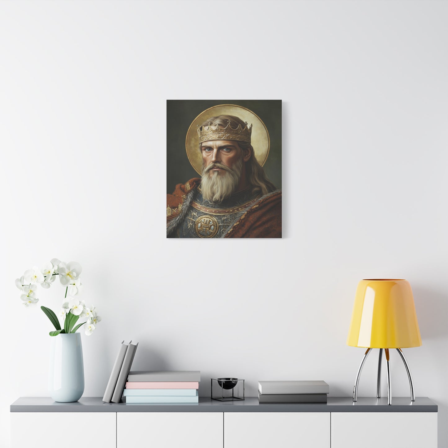 Ready to Hang - St. Olaf of Norway Catholic Canvas Wall Art, Christian Decor