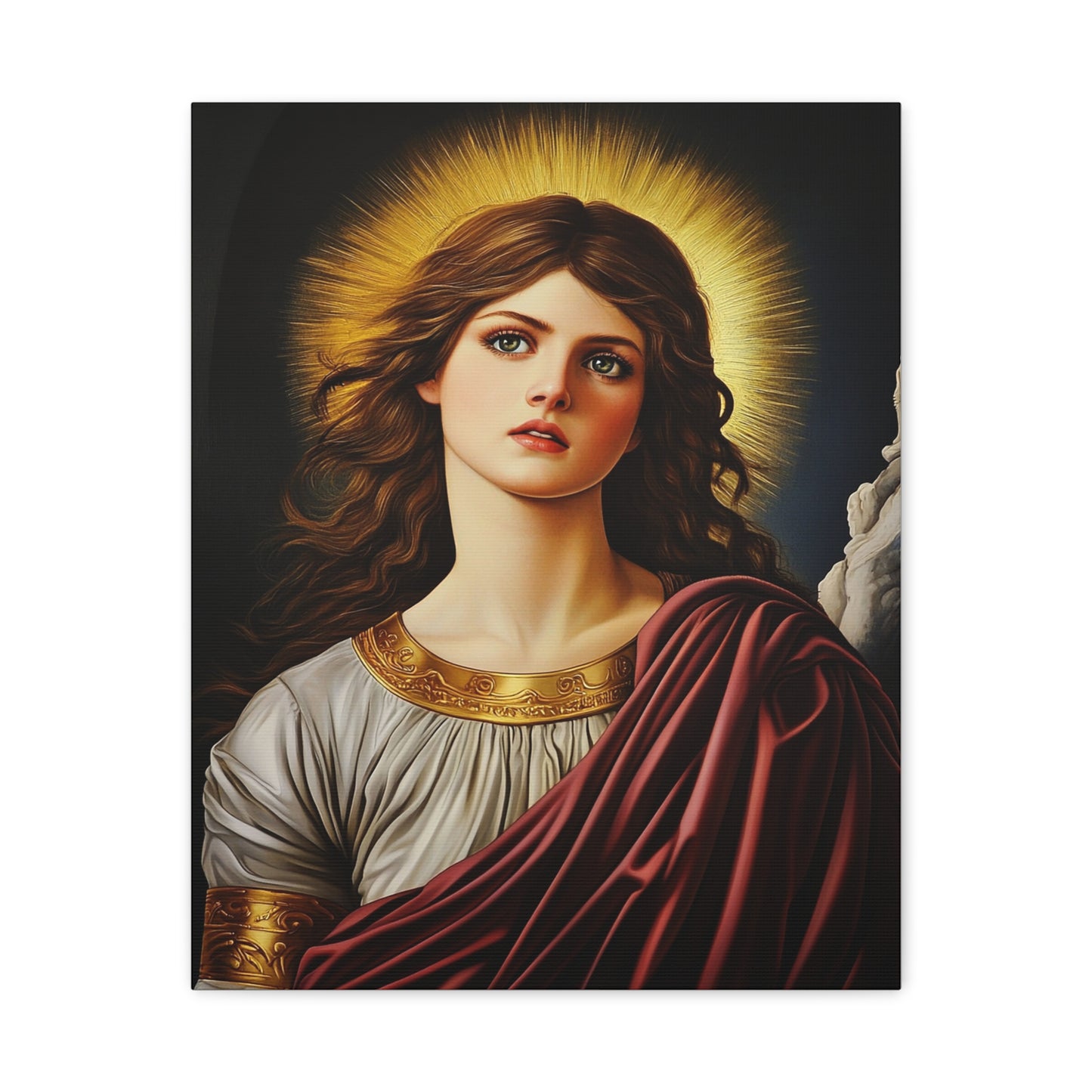 St. Barbara Catholic Saint Canvas Print, Catholic Decor Wall, Gift Religious Christian