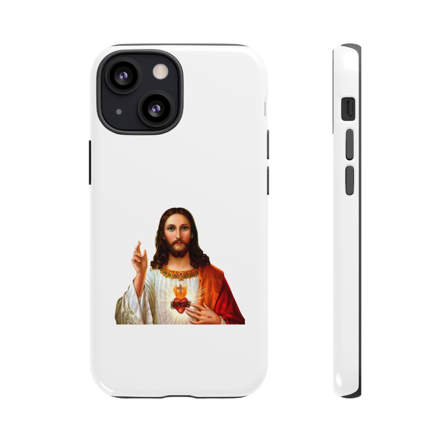 Artistic Phone Case Featuring Jesus, Tough Phone Case, Christian Gift, Religious Phone Cover, Inspirational Phone Accessory, Unique Jesus