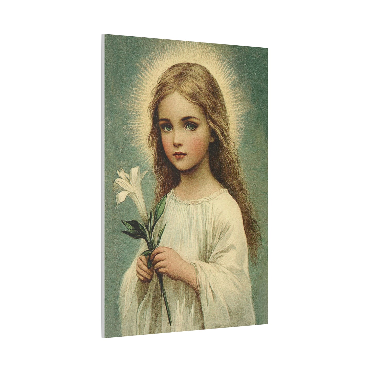 Child Mary Catholic Canvas Wall Art, Christian Decor