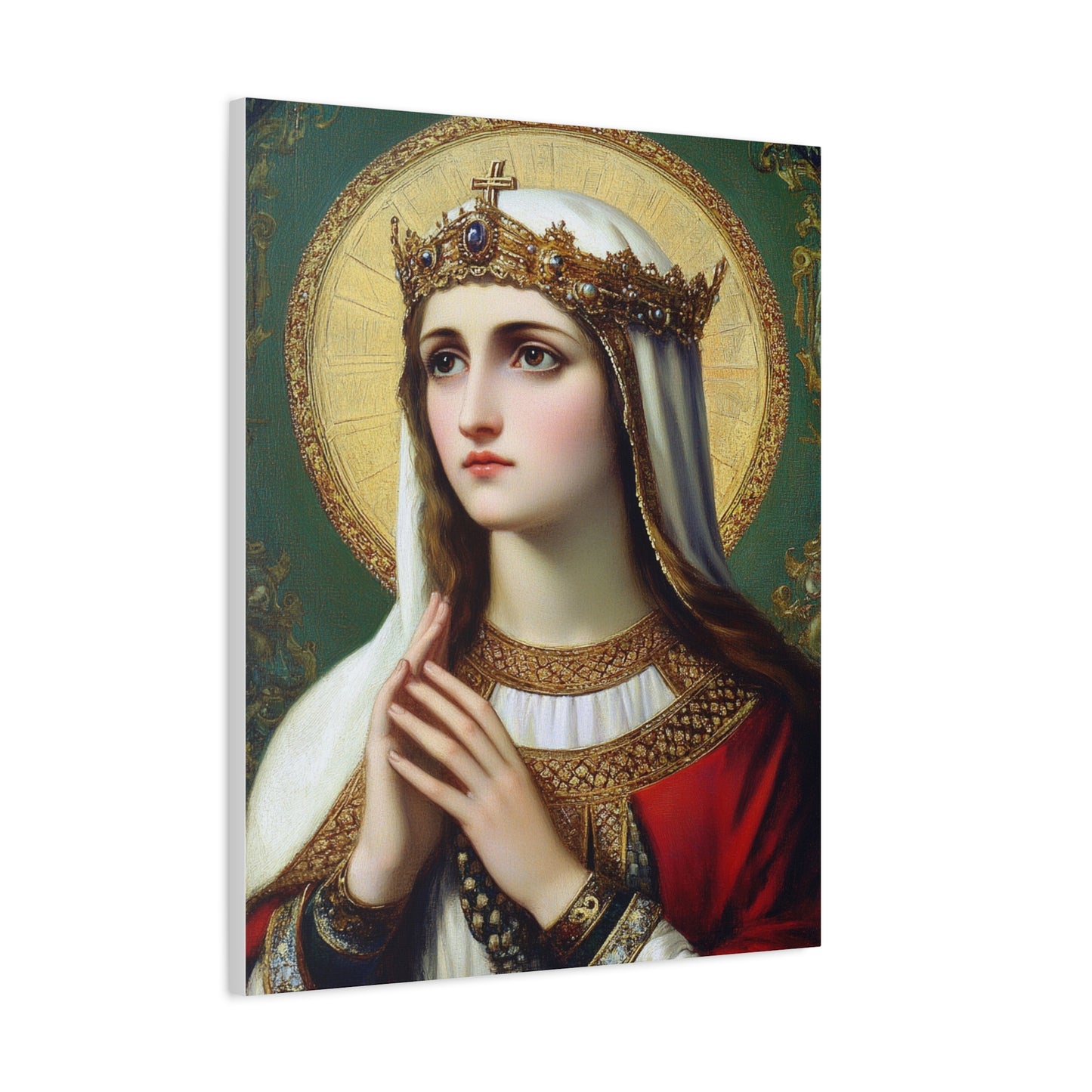 St. Elizabeth of Hungary Catholic Canvas Wall Art, Christian Decor