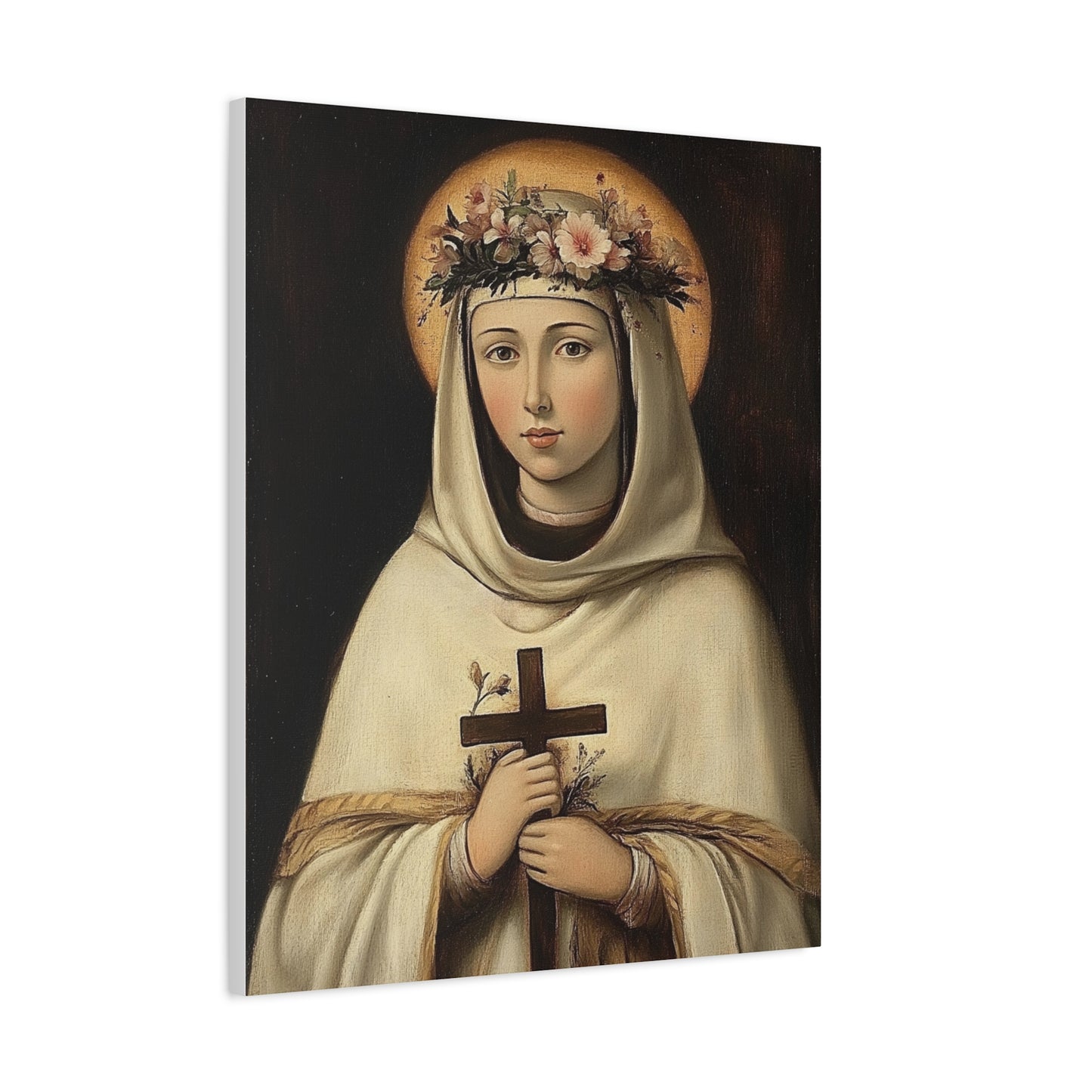 Ready To Hang - St. Rose of Lima Catholic Canvas Wall Art, Christian Decor