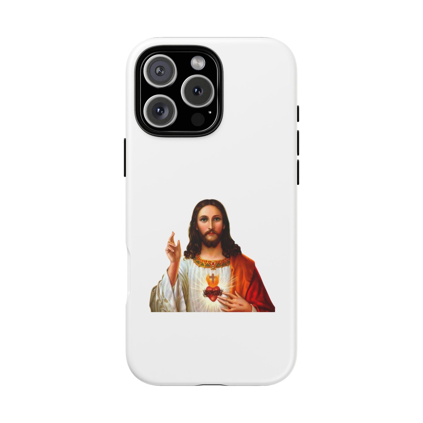 Artistic Phone Case Featuring Jesus, Tough Phone Case, Christian Gift, Religious Phone Cover, Inspirational Phone Accessory, Unique Jesus
