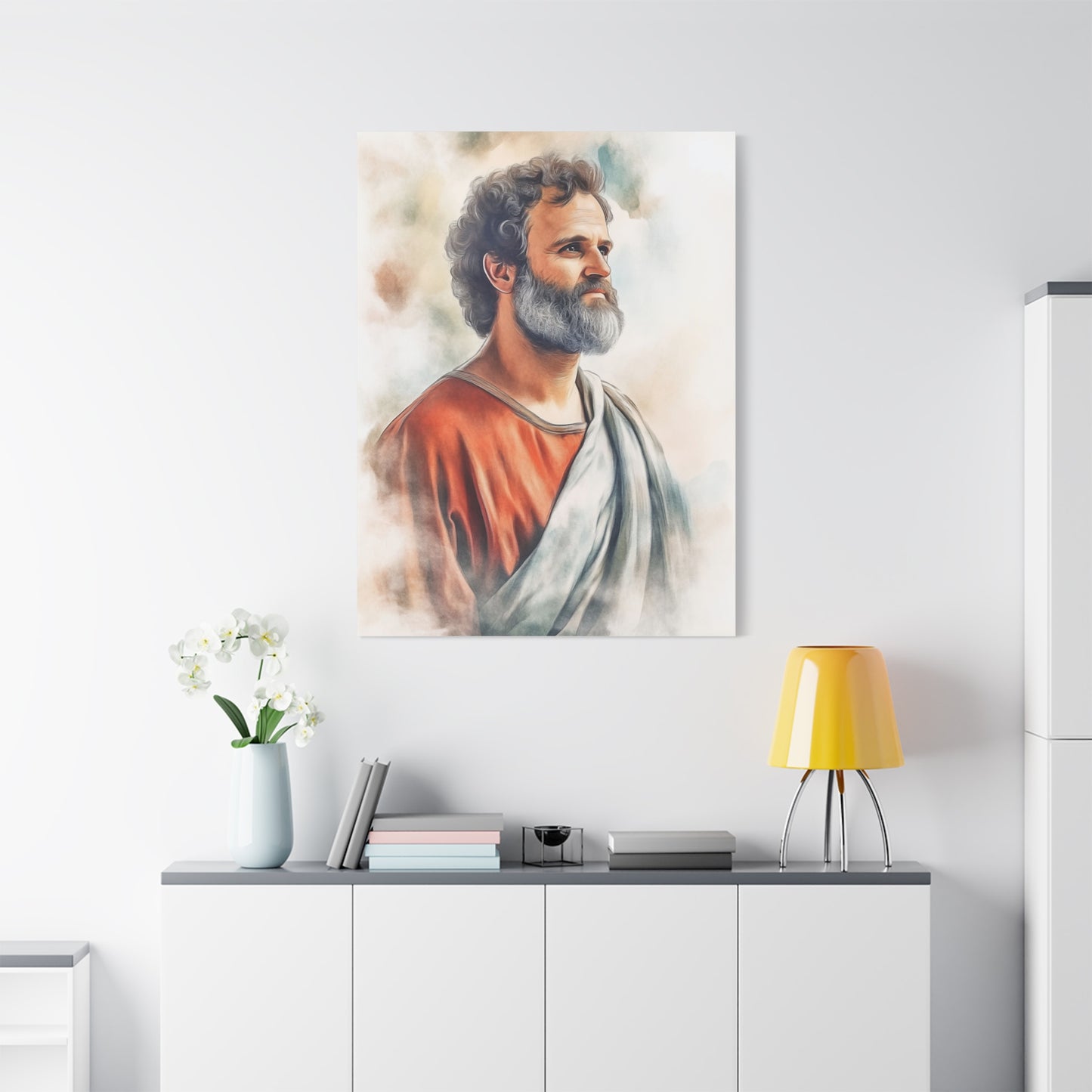 Ready to Hang - St. Paul the Apostle watercolor Catholic Canvas Wall Art, Christian Decor