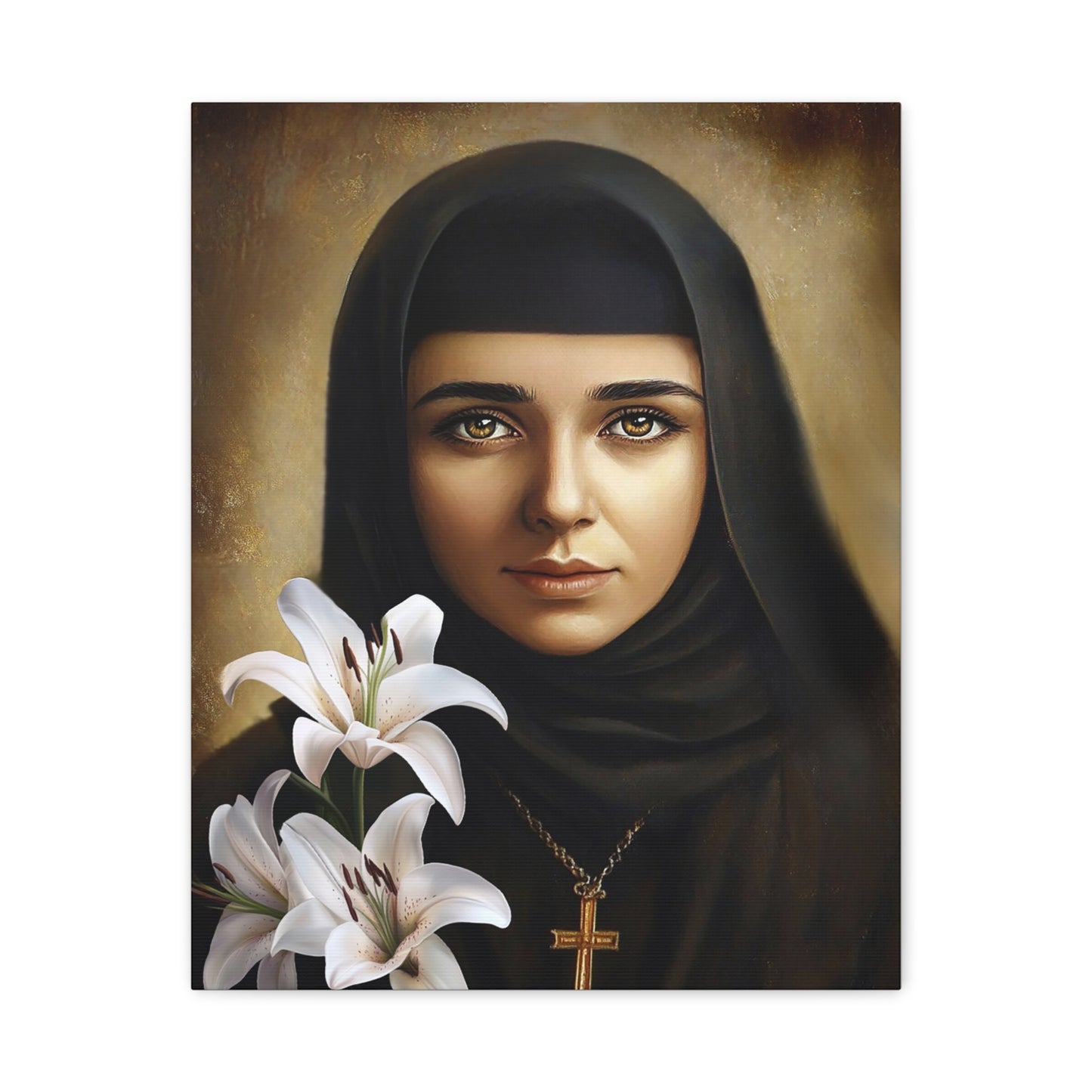 Ready To Hang - St. Rafqa Rebecca Catholic Canvas Wall Art, Christian Decor