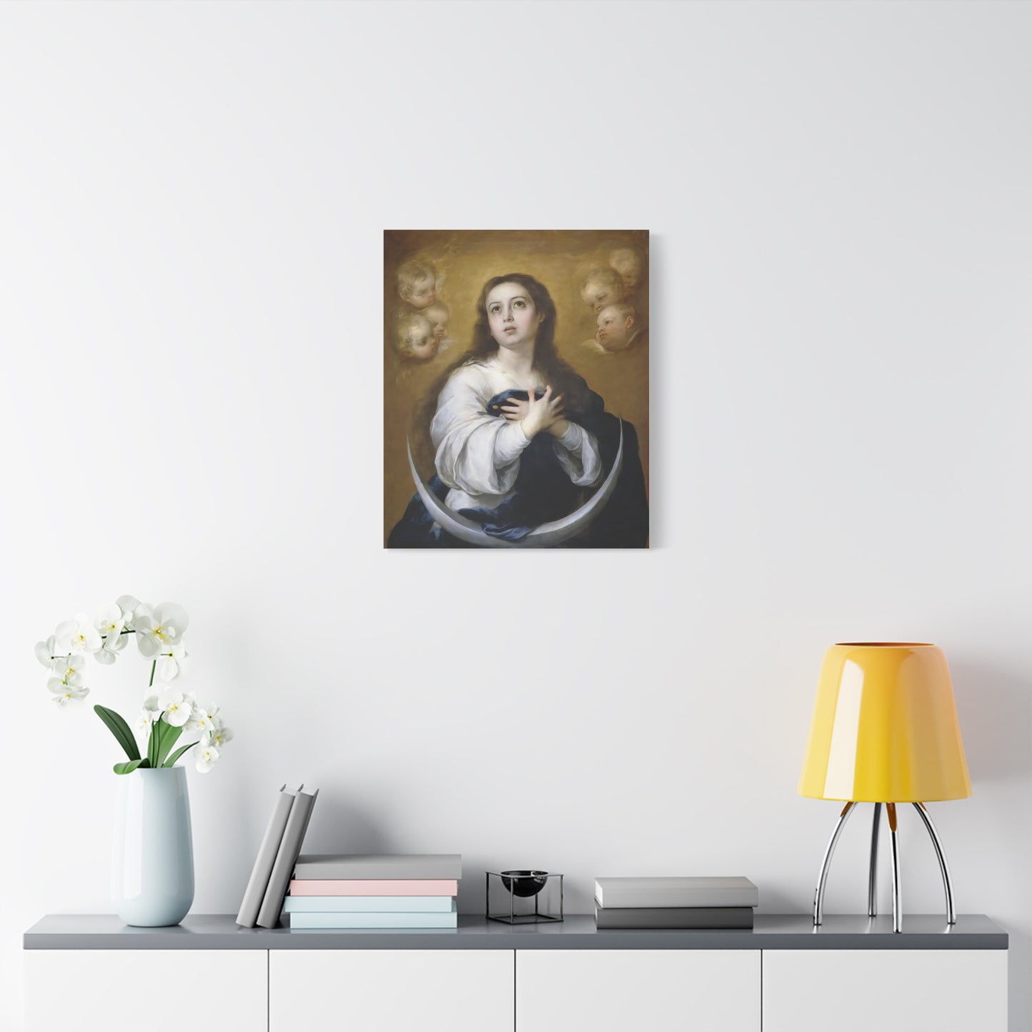 Ready to Hang - Immaculate Conception Virgin Mary Catholic Canvas Wall Art, Christian Decor