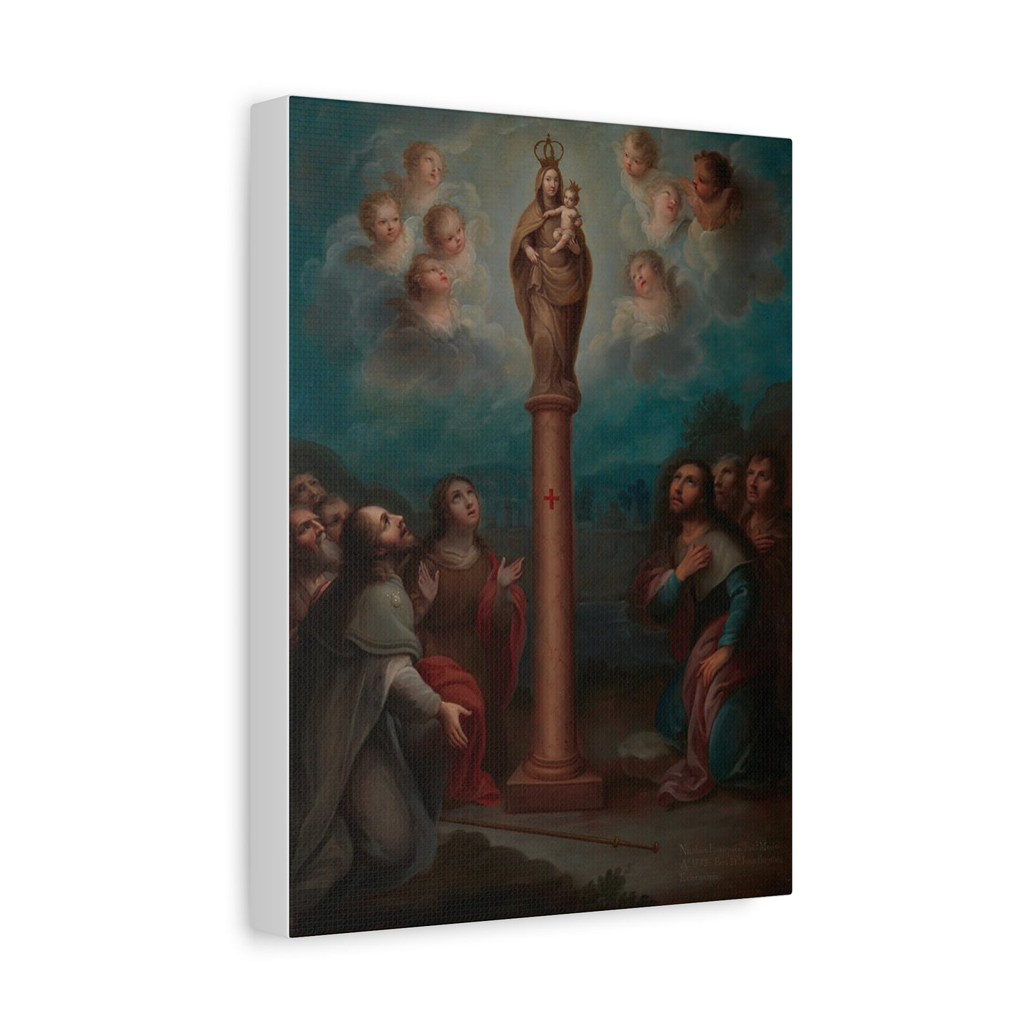 The Apparition of the Virgin of El Pilar to St. James Catholic HQ Print on Canvas Ready To Hang - Virgin Mary Canvas