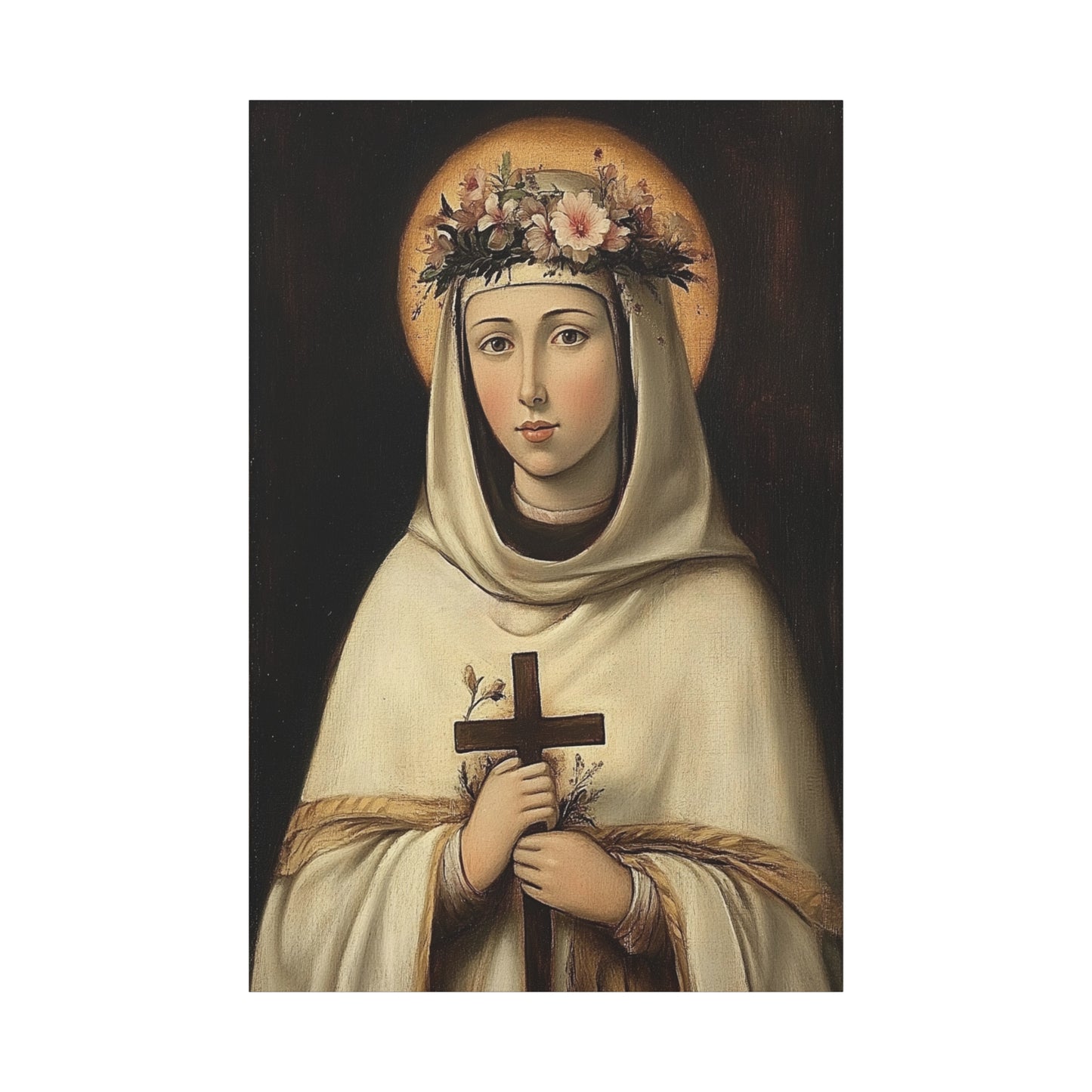 Ready To Hang - St. Rose of Lima Catholic Canvas Wall Art, Christian Decor