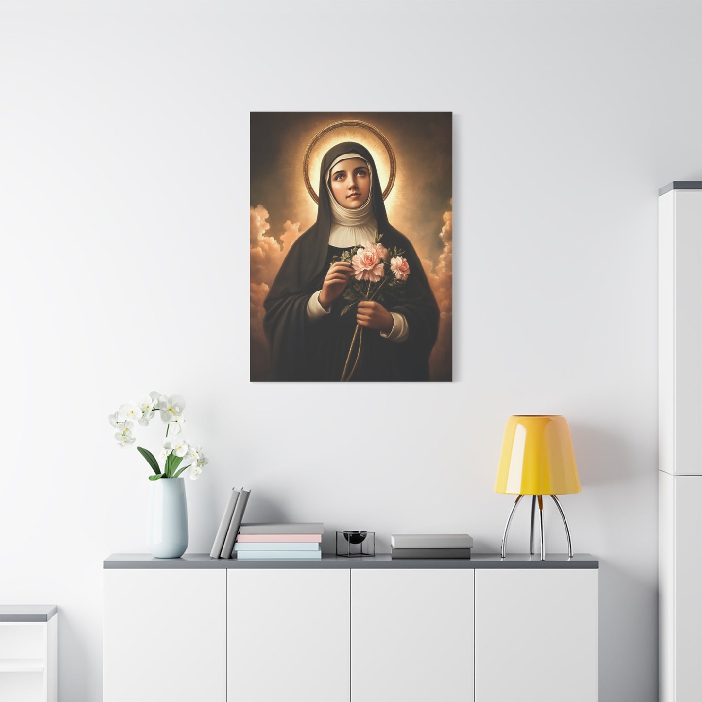Ready To Hang - St. Rita of Cascia Catholic Canvas Wall Art, Christian Decor